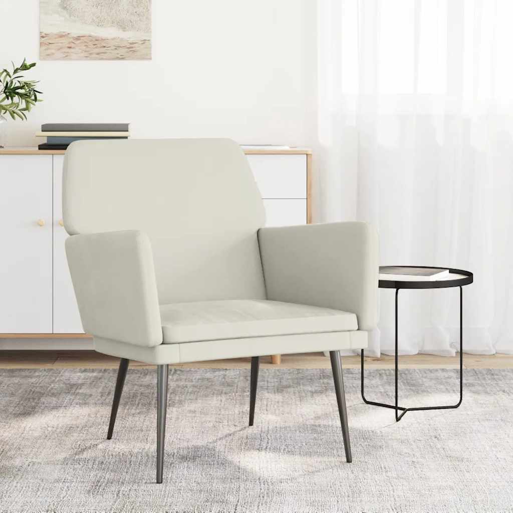 Fauteuil Crème 62x79x79 cm Velours