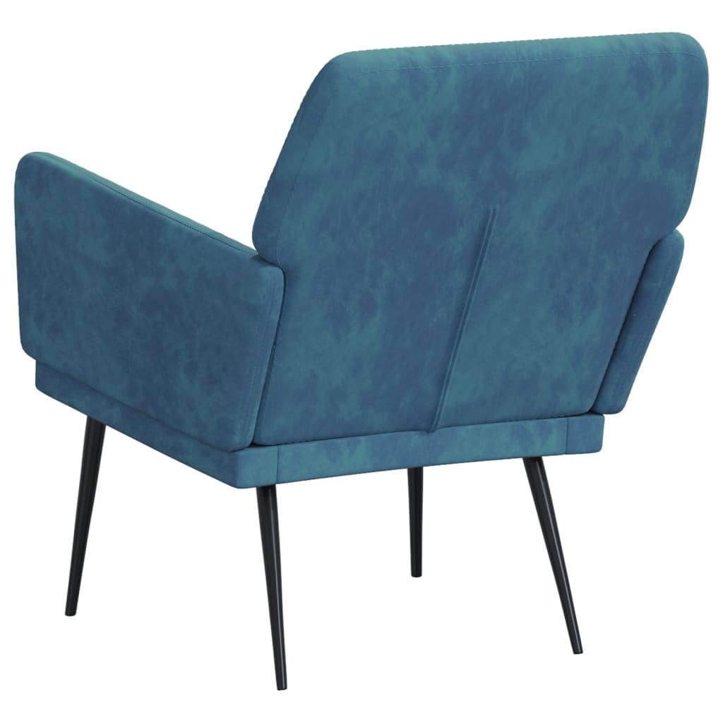 Fauteuil Bleu 62x79x79 cm Velours - XIOS