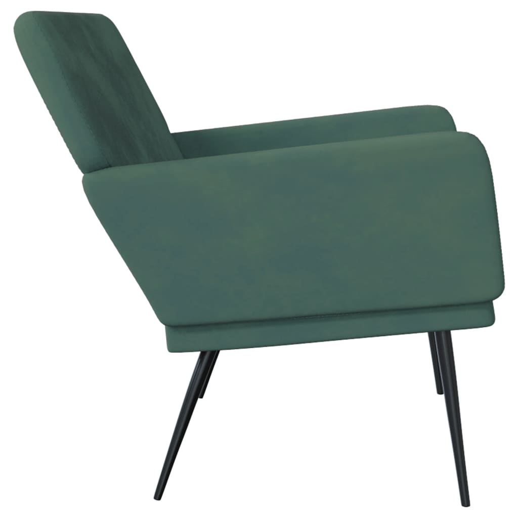 Banc Vert foncé 108x79x79 cm Velours - XIOS