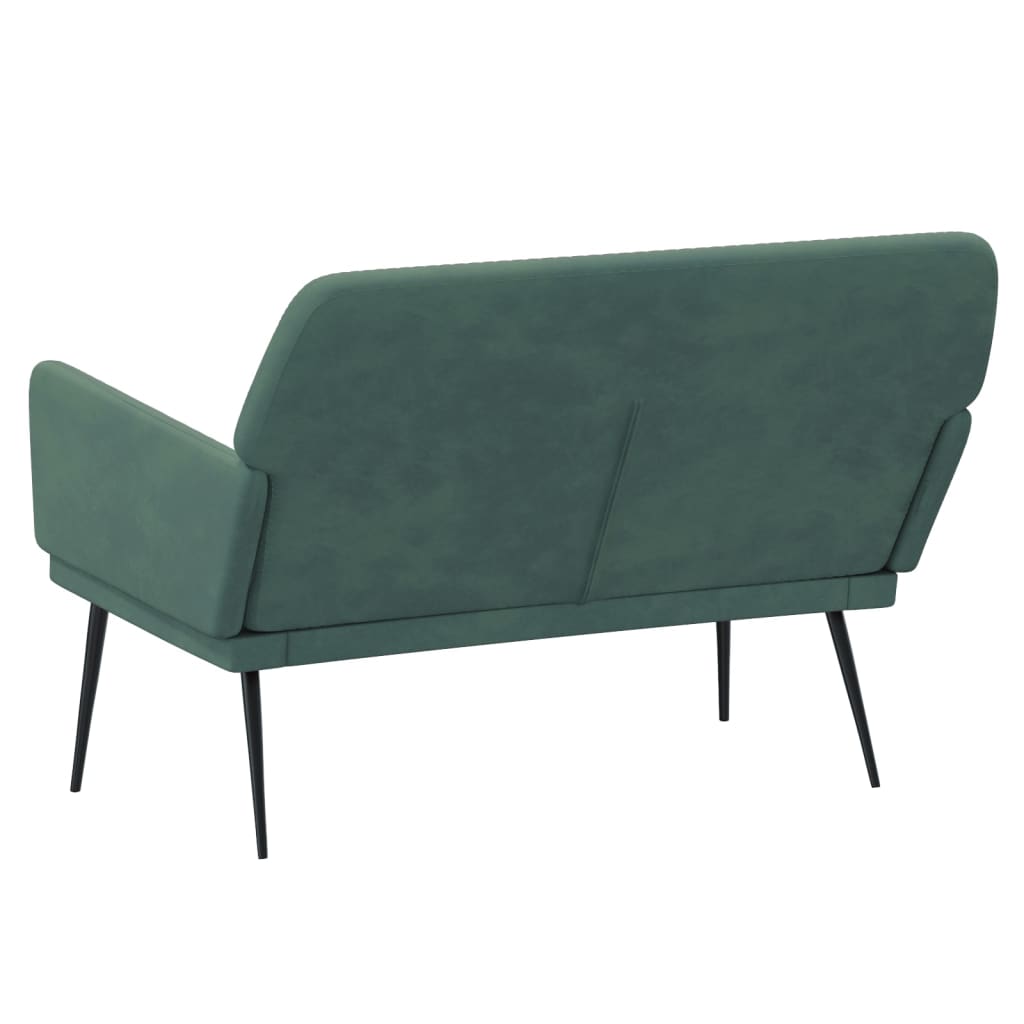 Banc Vert foncé 108x79x79 cm Velours - XIOS