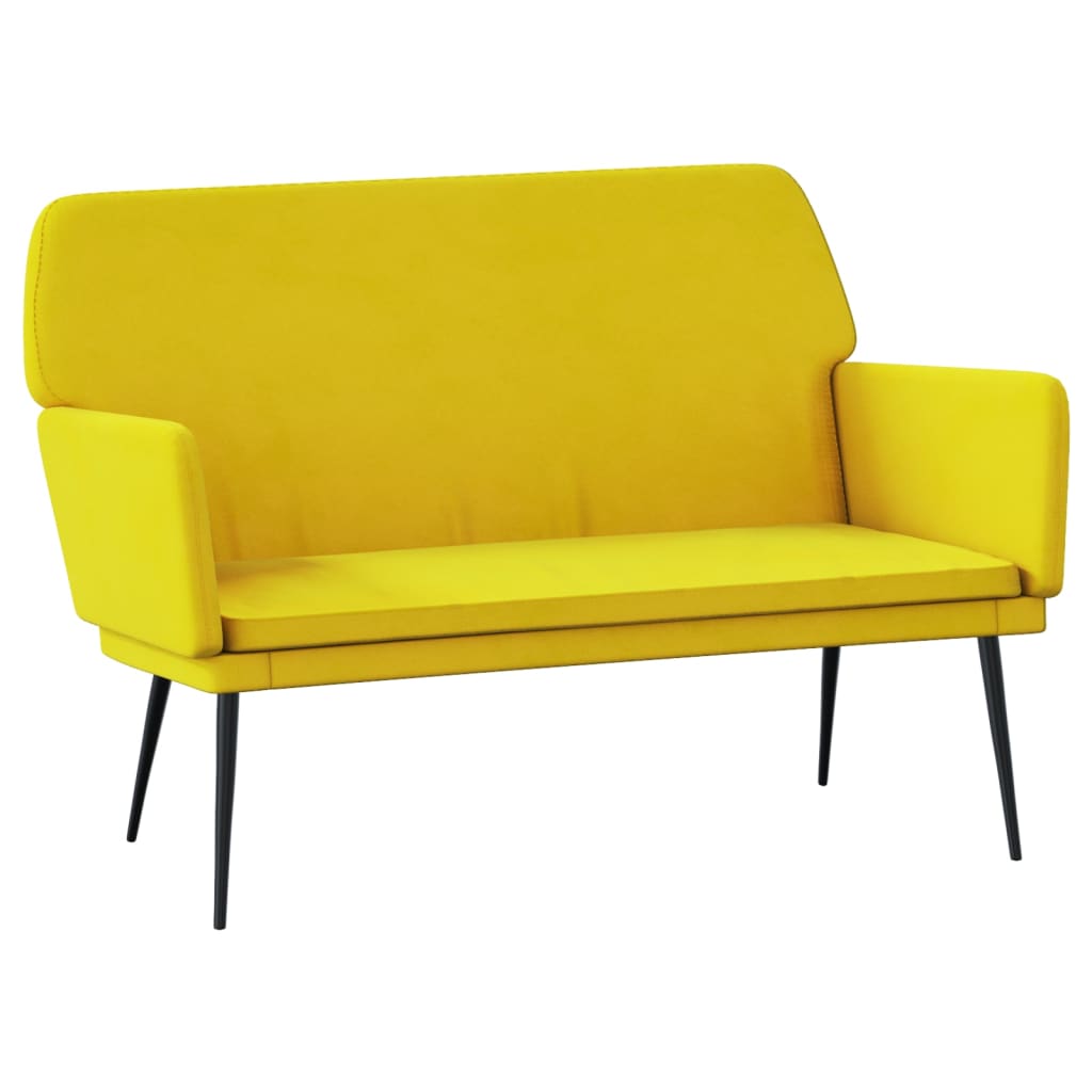 Banc Jaune 108x79x79 cm Velours - XIOS