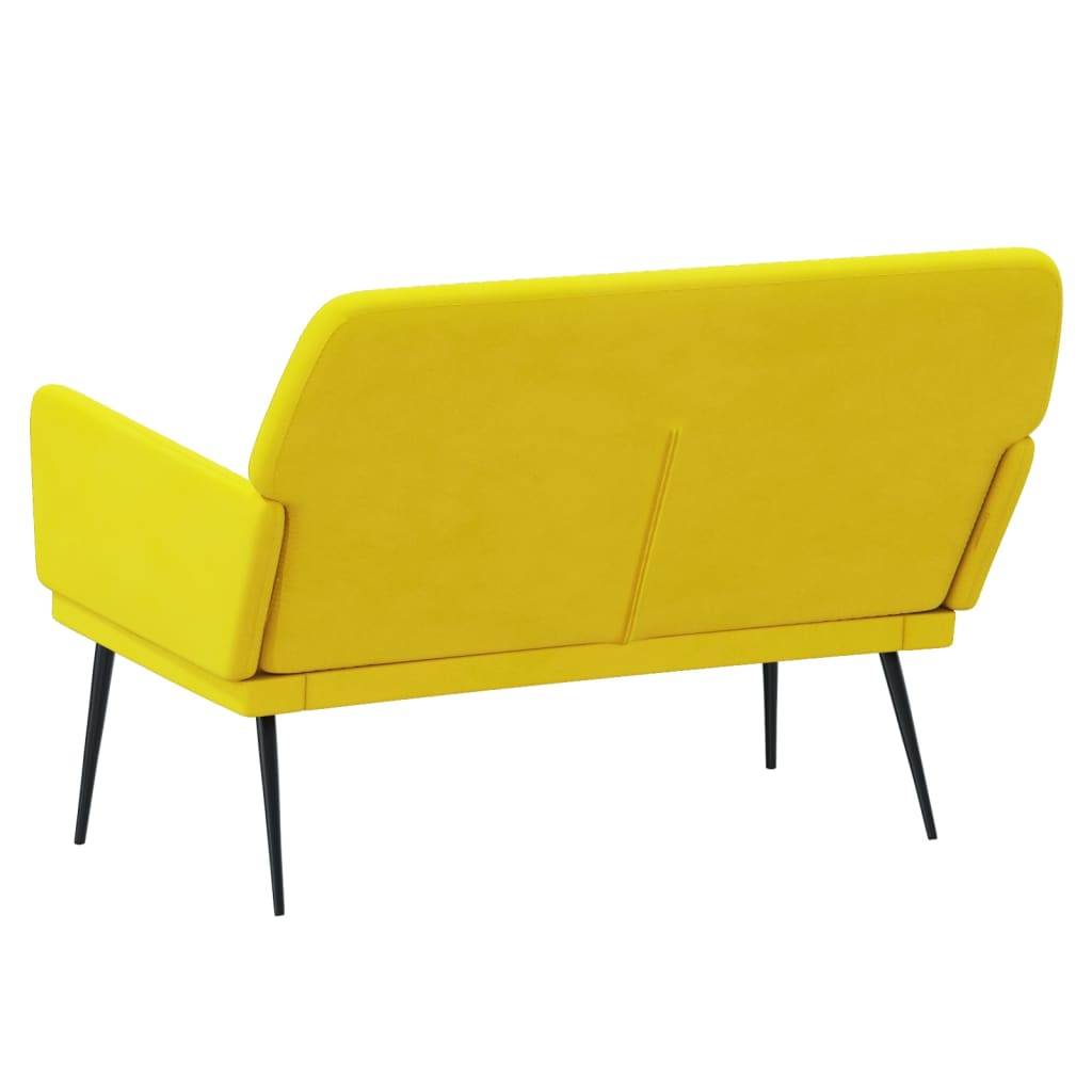 Banc Jaune 108x79x79 cm Velours - XIOS
