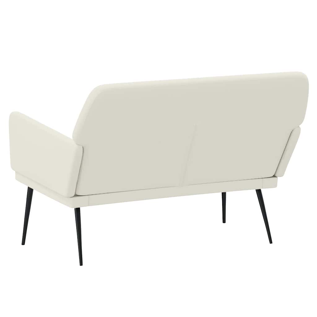 Banc Crème 108x79x79 cm Velours - XIOS