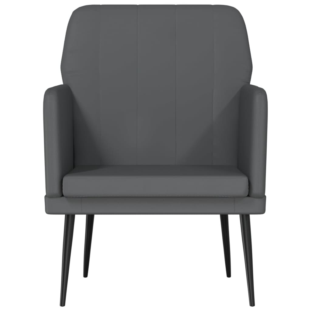 Fauteuil Gris 61x78x80 cm Similicuir - XIOS