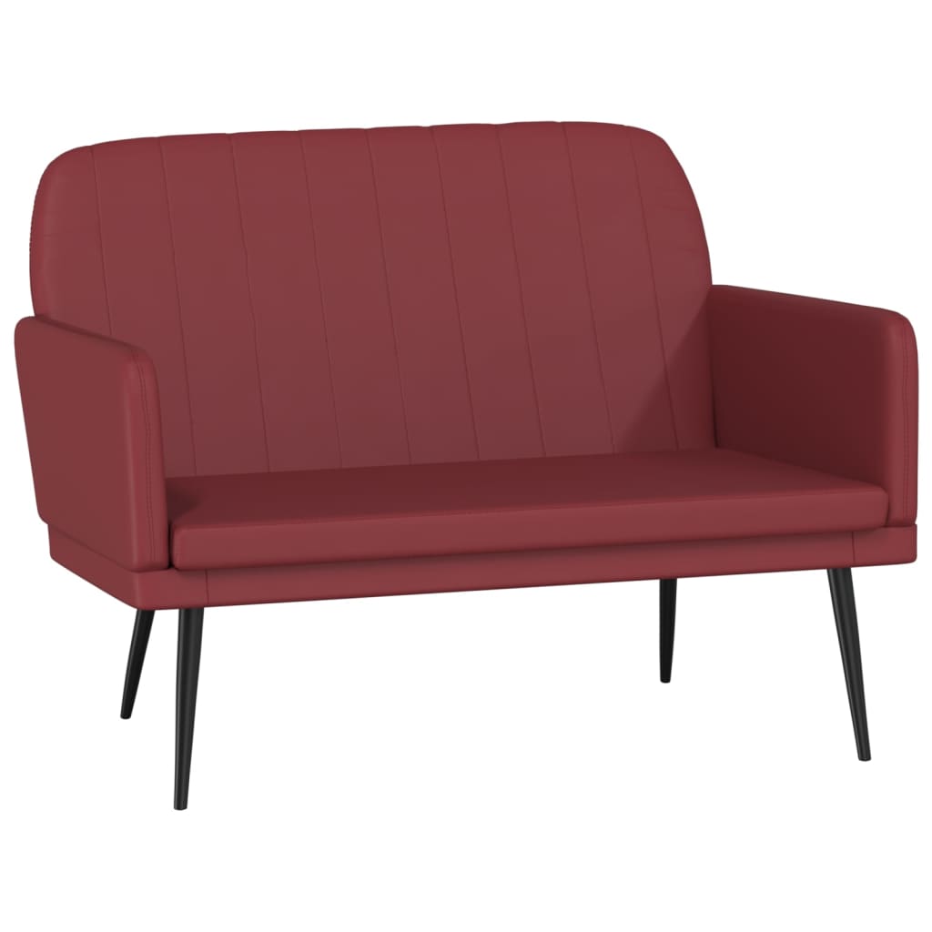 Banc Rouge bordeaux 107x80x81 cm Similicuir - XIOS