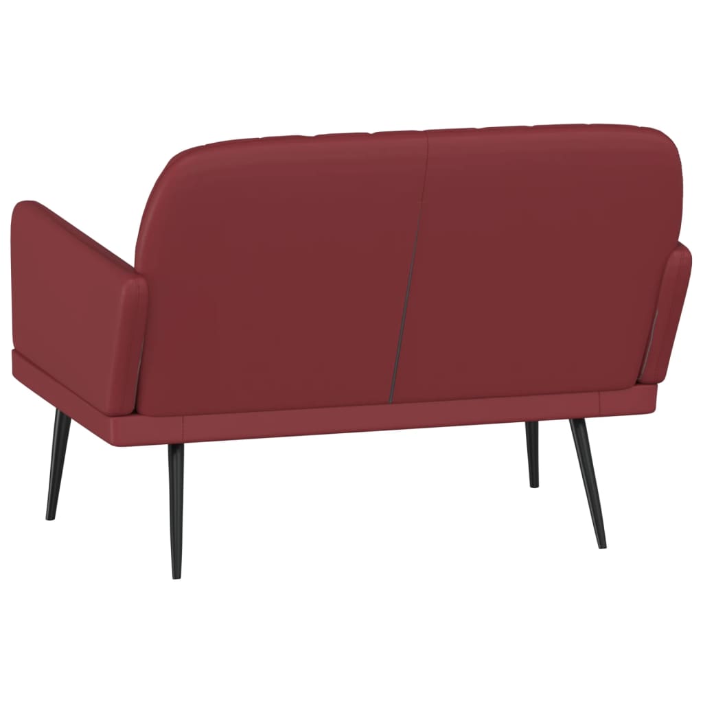 Banc Rouge bordeaux 107x80x81 cm Similicuir - XIOS