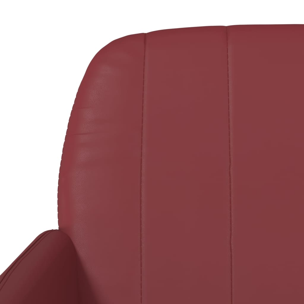 Banc Rouge bordeaux 107x80x81 cm Similicuir - XIOS