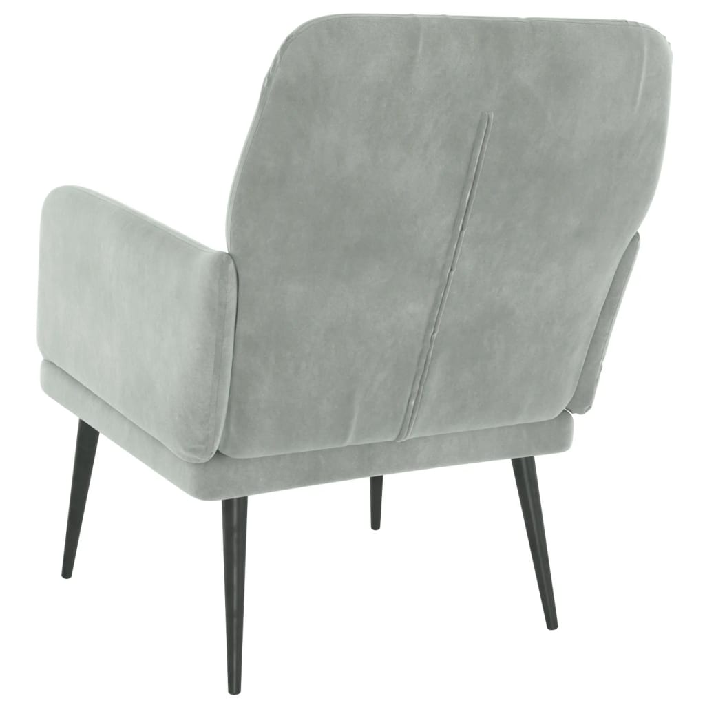 Fauteuil Gris clair 62x79x79 cm Velours - XIOS