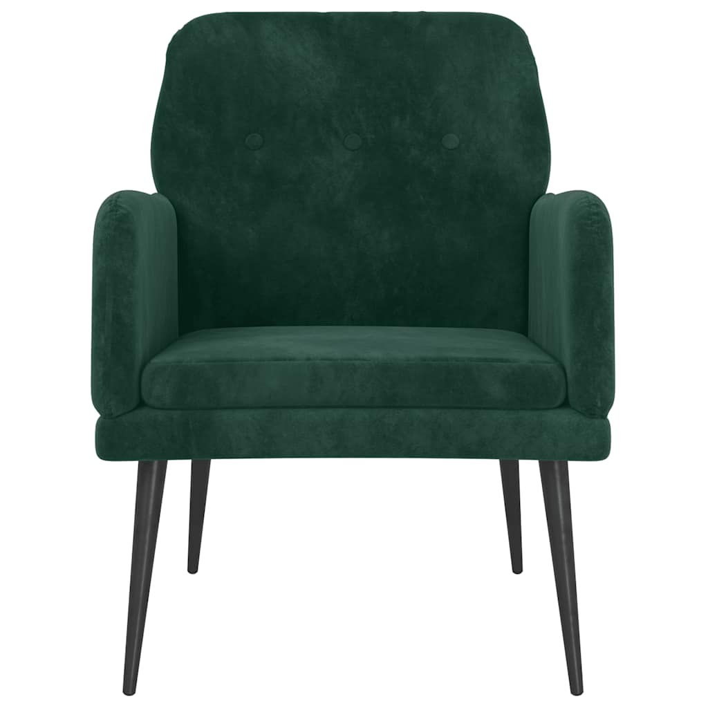 Fauteuil Vert foncé 62x79x79 cm Velours - XIOS