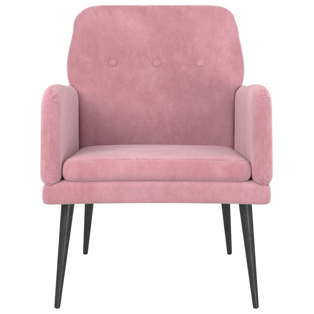 Fauteuil Rose 62x79x79 cm Velours - XIOS
