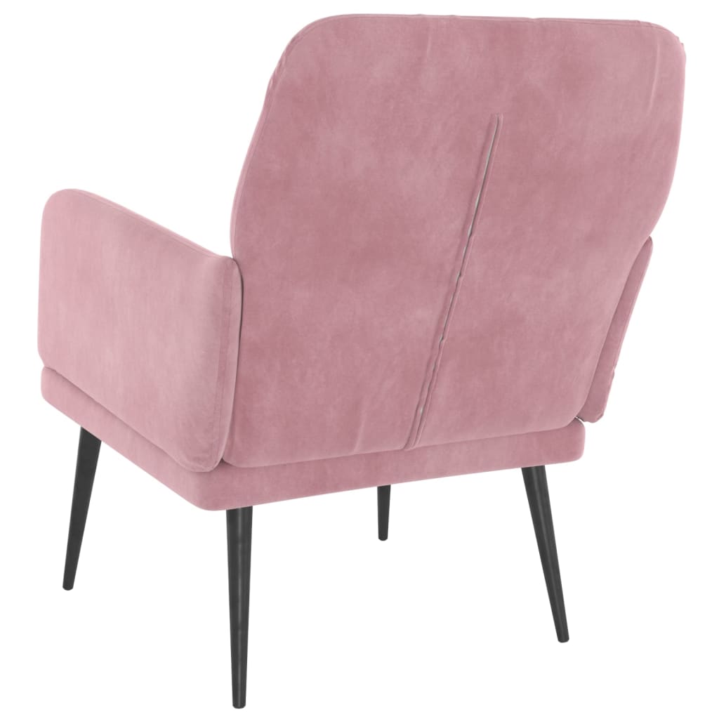 Fauteuil Rose 62x79x79 cm Velours - XIOS