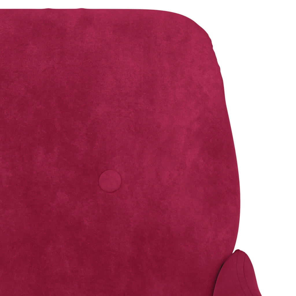 Fauteuil Rouge bordeaux 62x79x79 cm Velours - XIOS