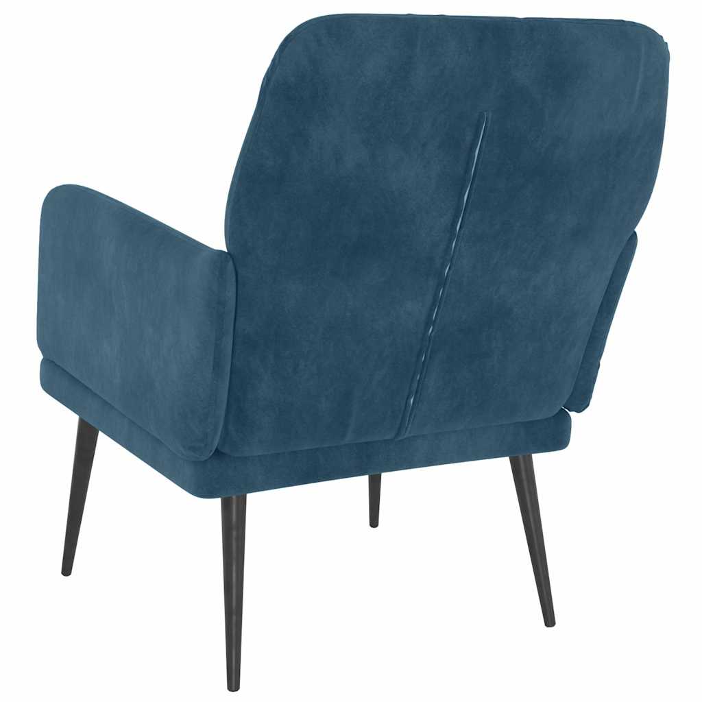 Fauteuil Bleu 62x79x79 cm Velours - XIOS