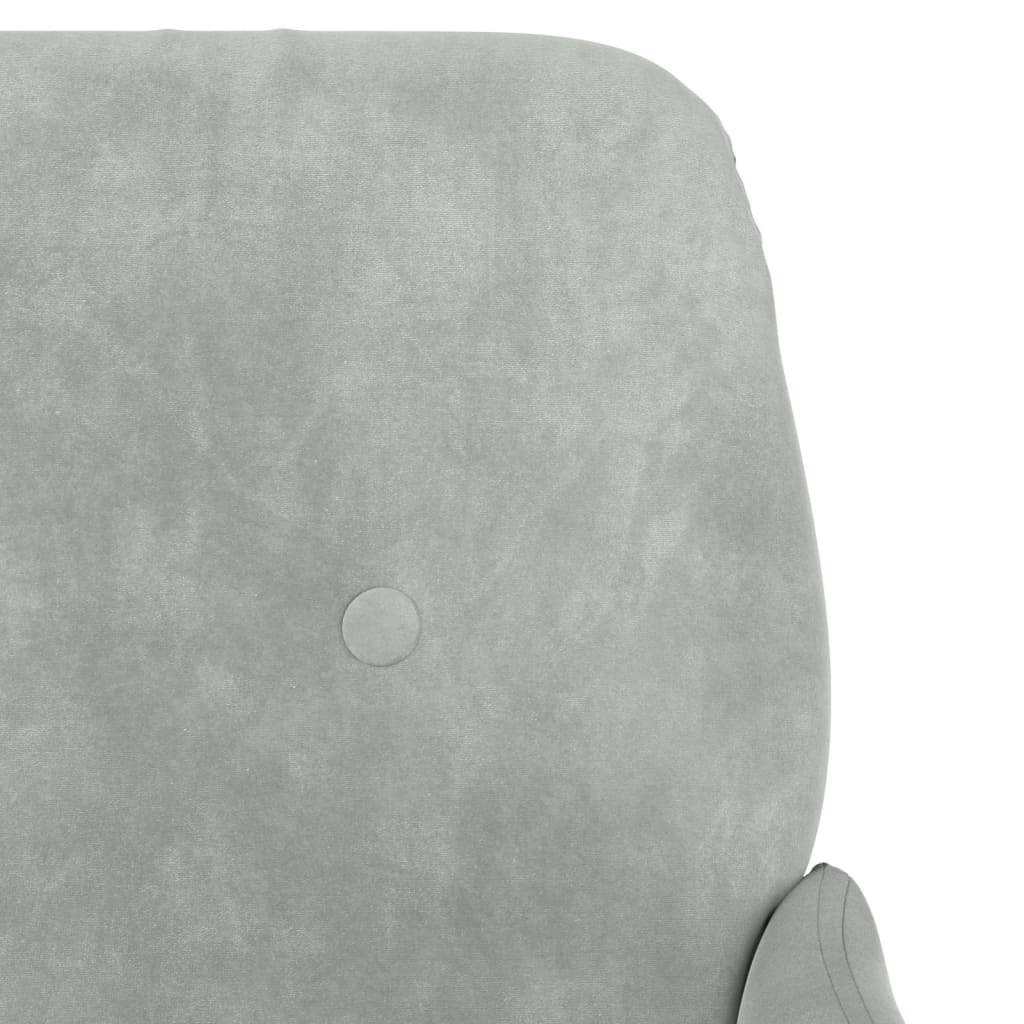 Banc Gris clair 108x79x79 cm Velours - XIOS