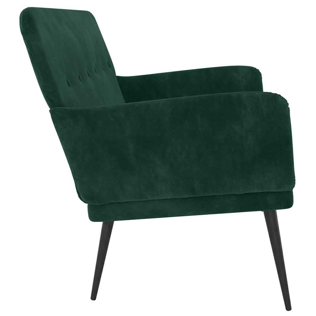 Banc Vert foncé 108x79x79 cm Velours - XIOS