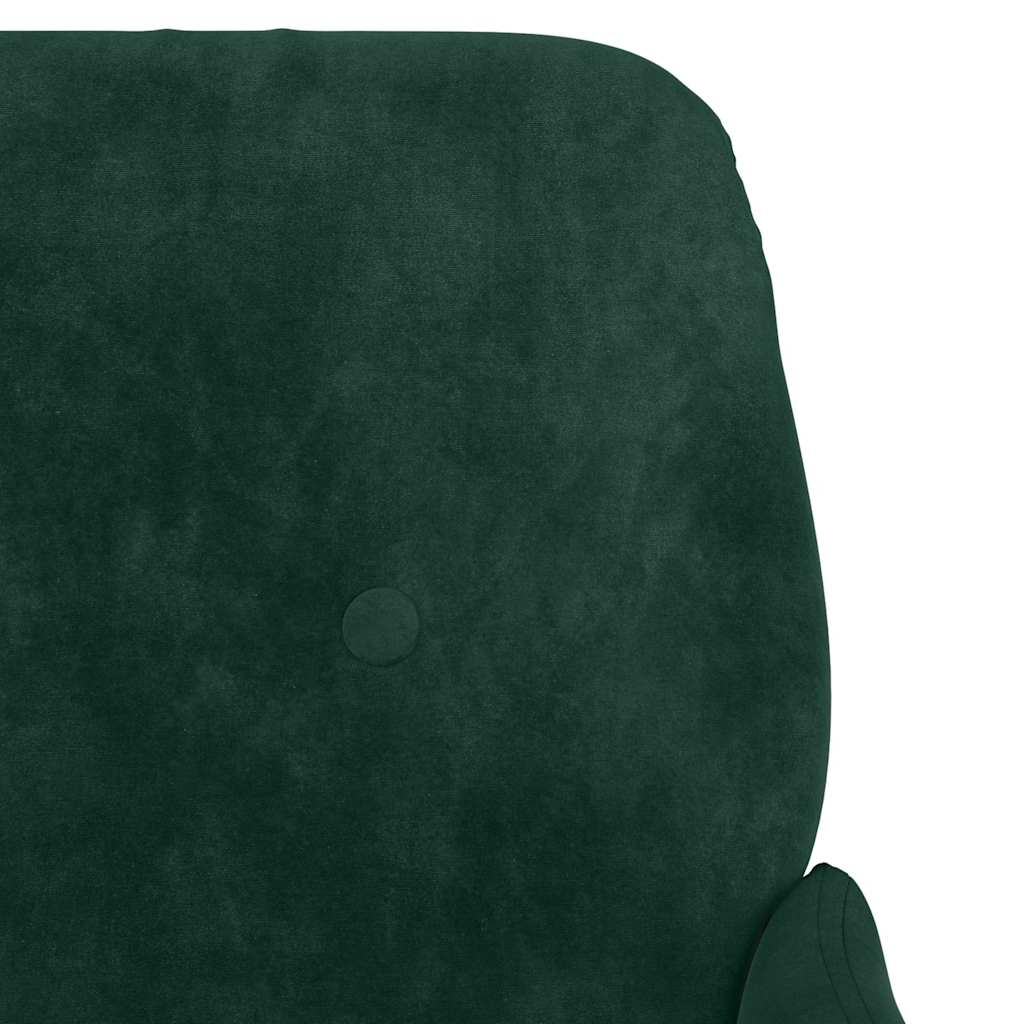 Banc Vert foncé 108x79x79 cm Velours - XIOS