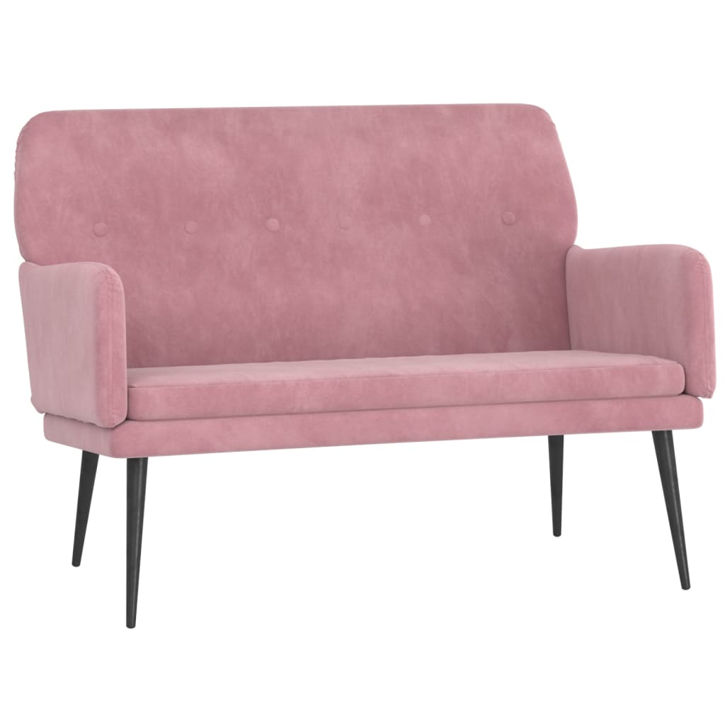 Banc Rose 108x79x79 cm Velours - XIOS