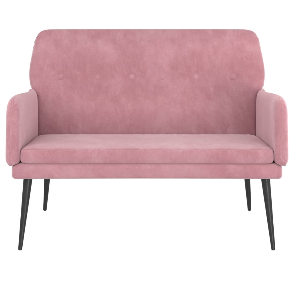 Banc Rose 108x79x79 cm Velours - XIOS