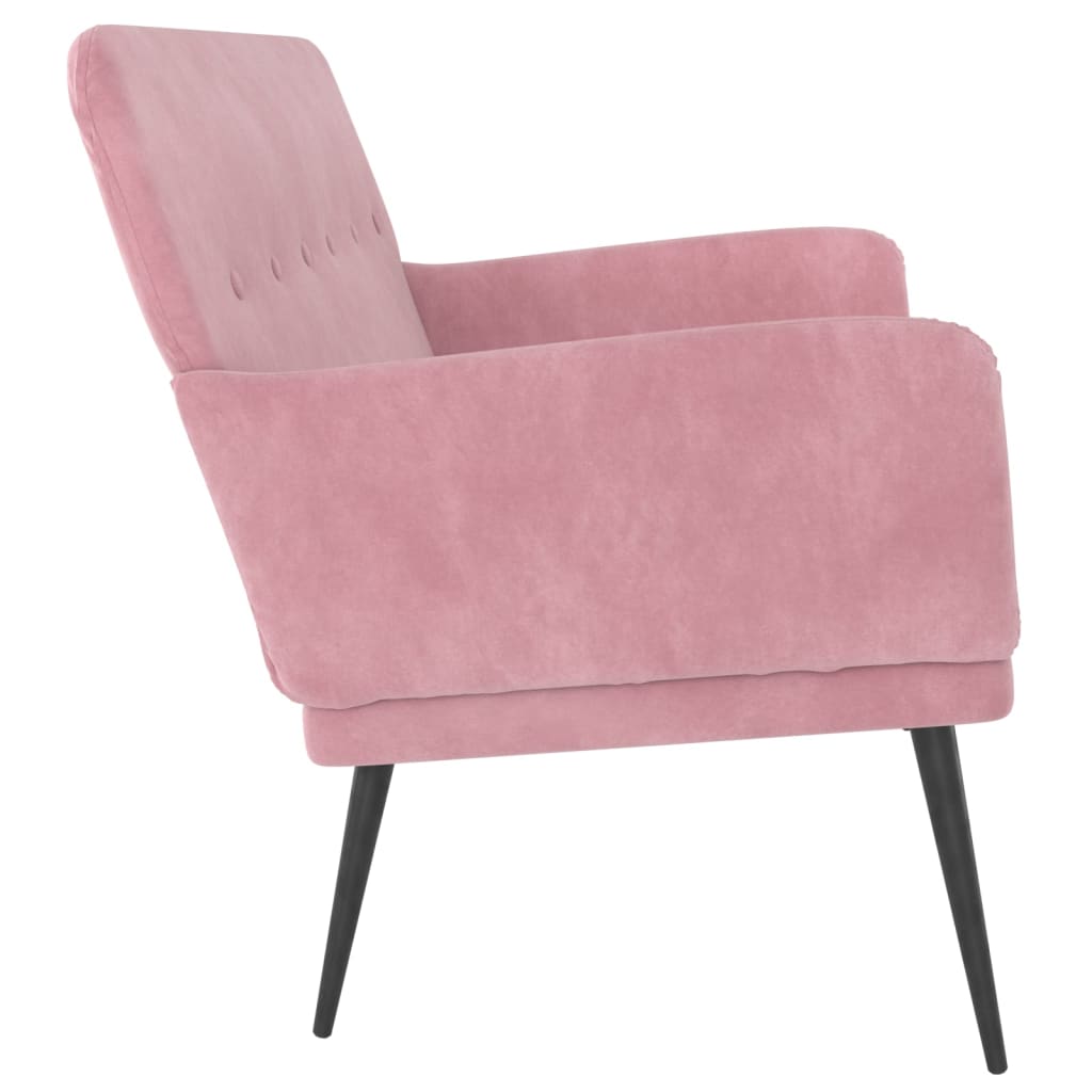 Banc Rose 108x79x79 cm Velours - XIOS