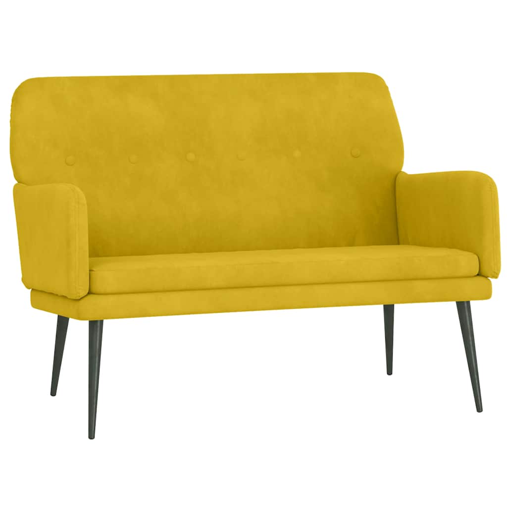 Banc Jaune 108x79x79 cm Velours - XIOS