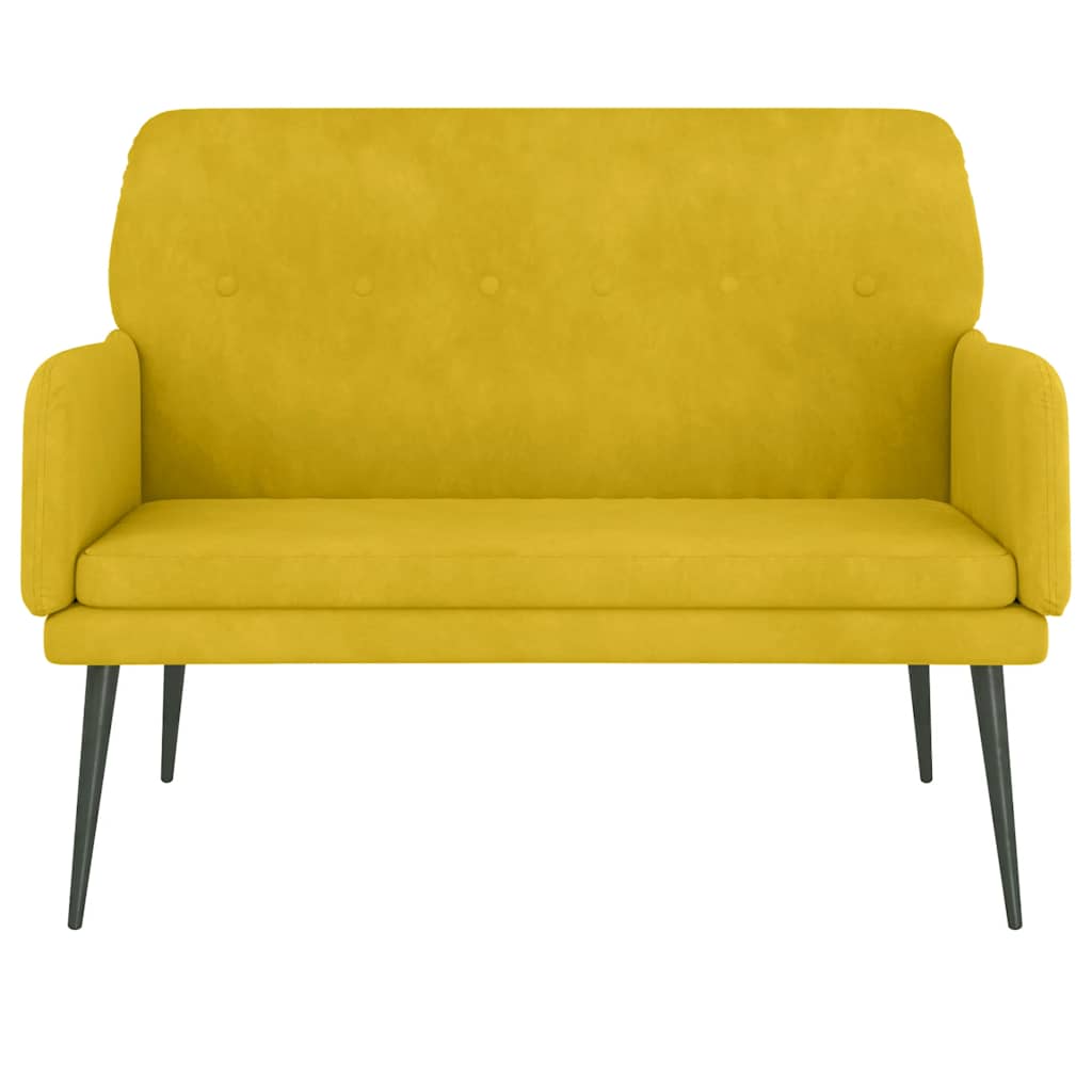 Banc Jaune 108x79x79 cm Velours - XIOS