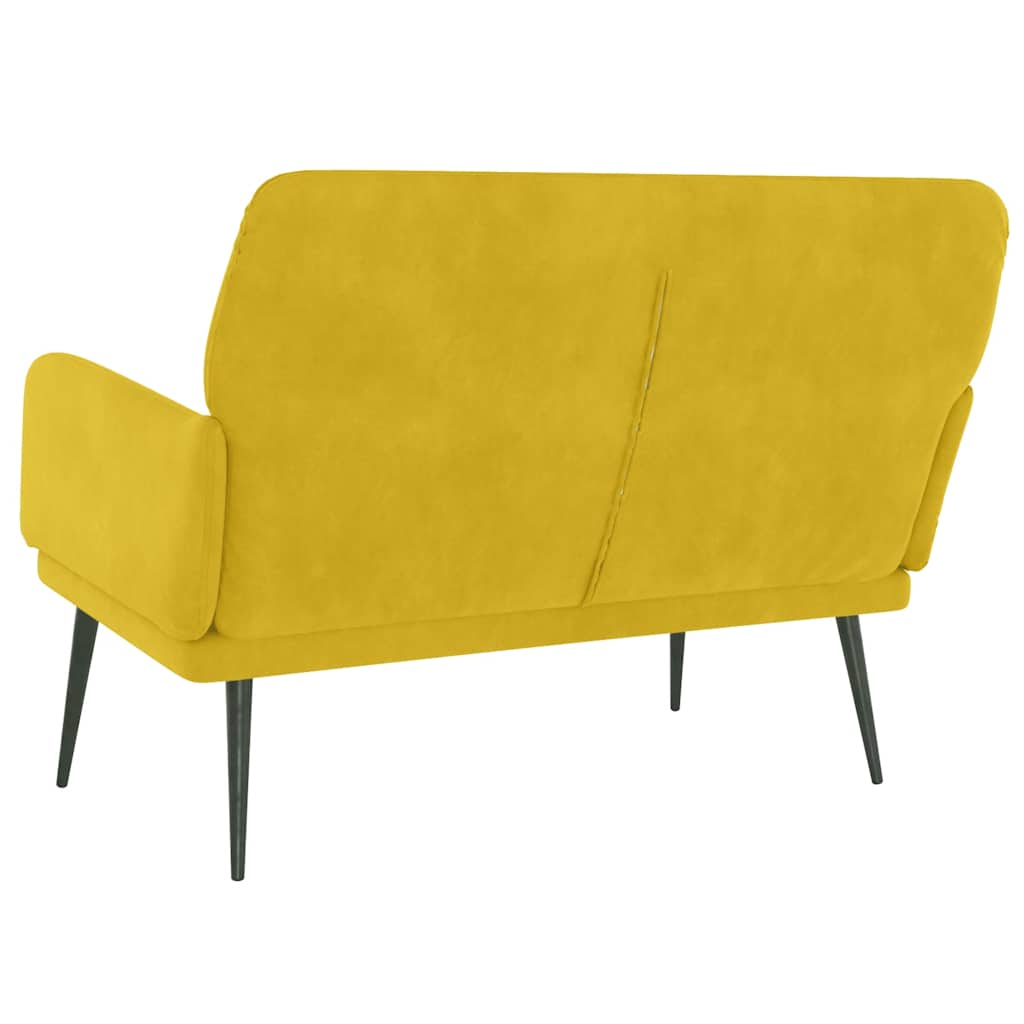 Banc Jaune 108x79x79 cm Velours - XIOS
