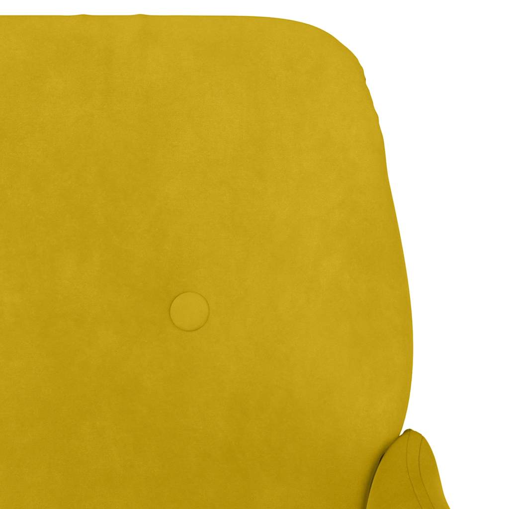 Banc Jaune 108x79x79 cm Velours - XIOS