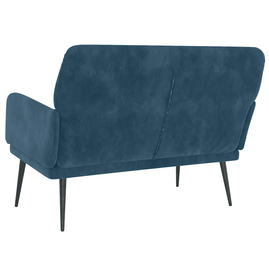Banc Bleu 108x79x79 cm Velours - XIOS