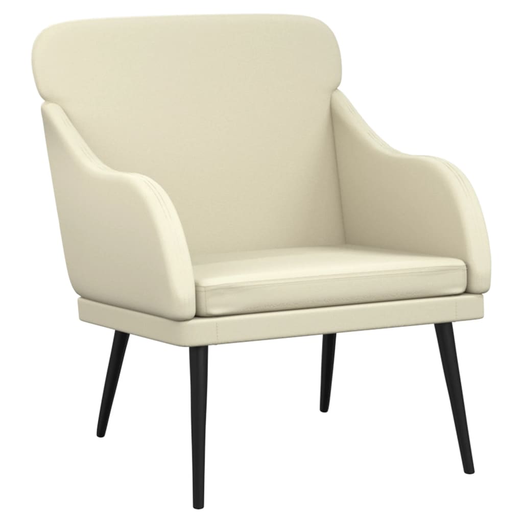 Fauteuil Crème 63x76x80 cm Similicuir - XIOS