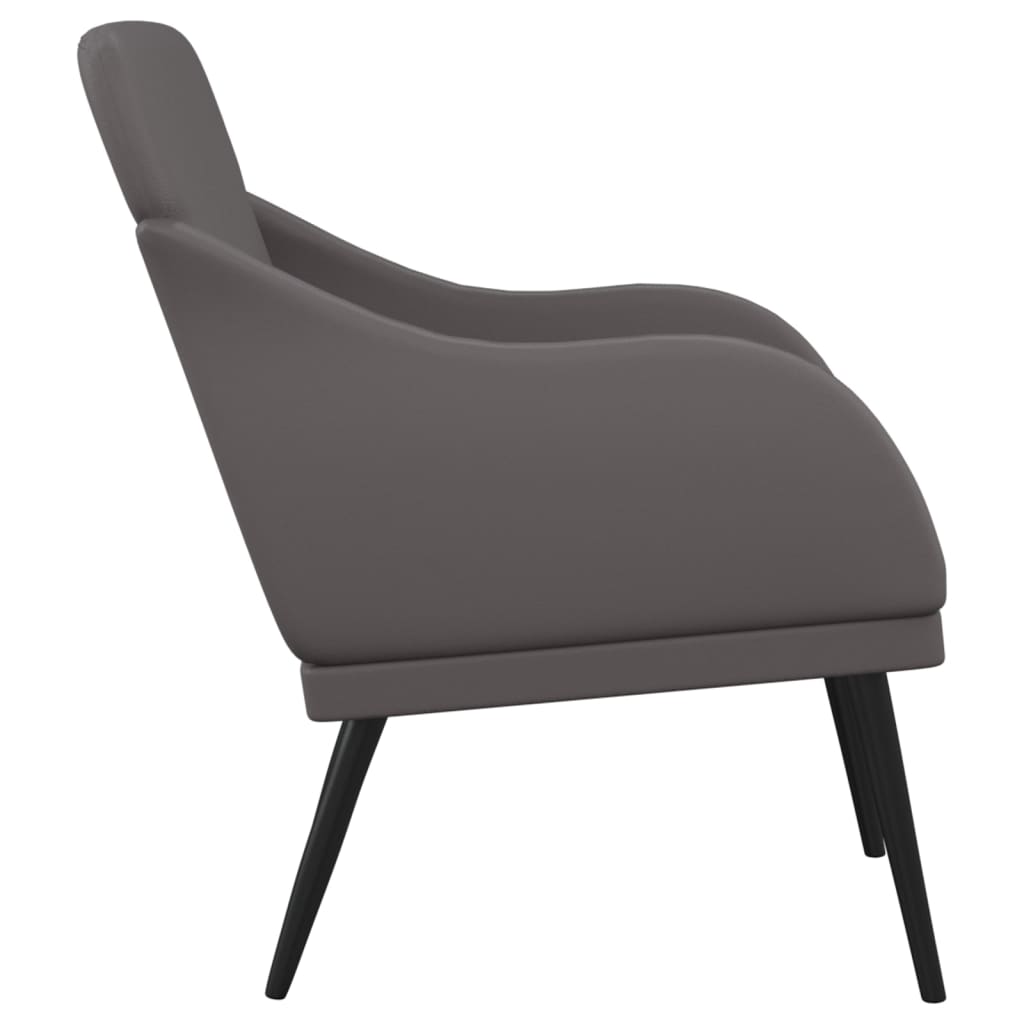 Fauteuil Gris 63x76x80 cm Similicuir - XIOS