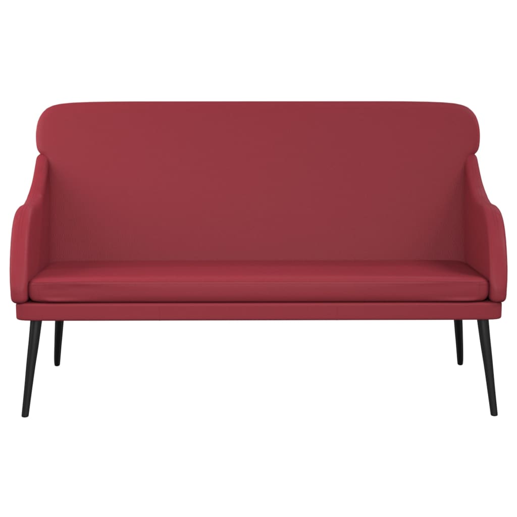 Banc Rouge bordeaux 110x76x80 cm Similicuir - XIOS