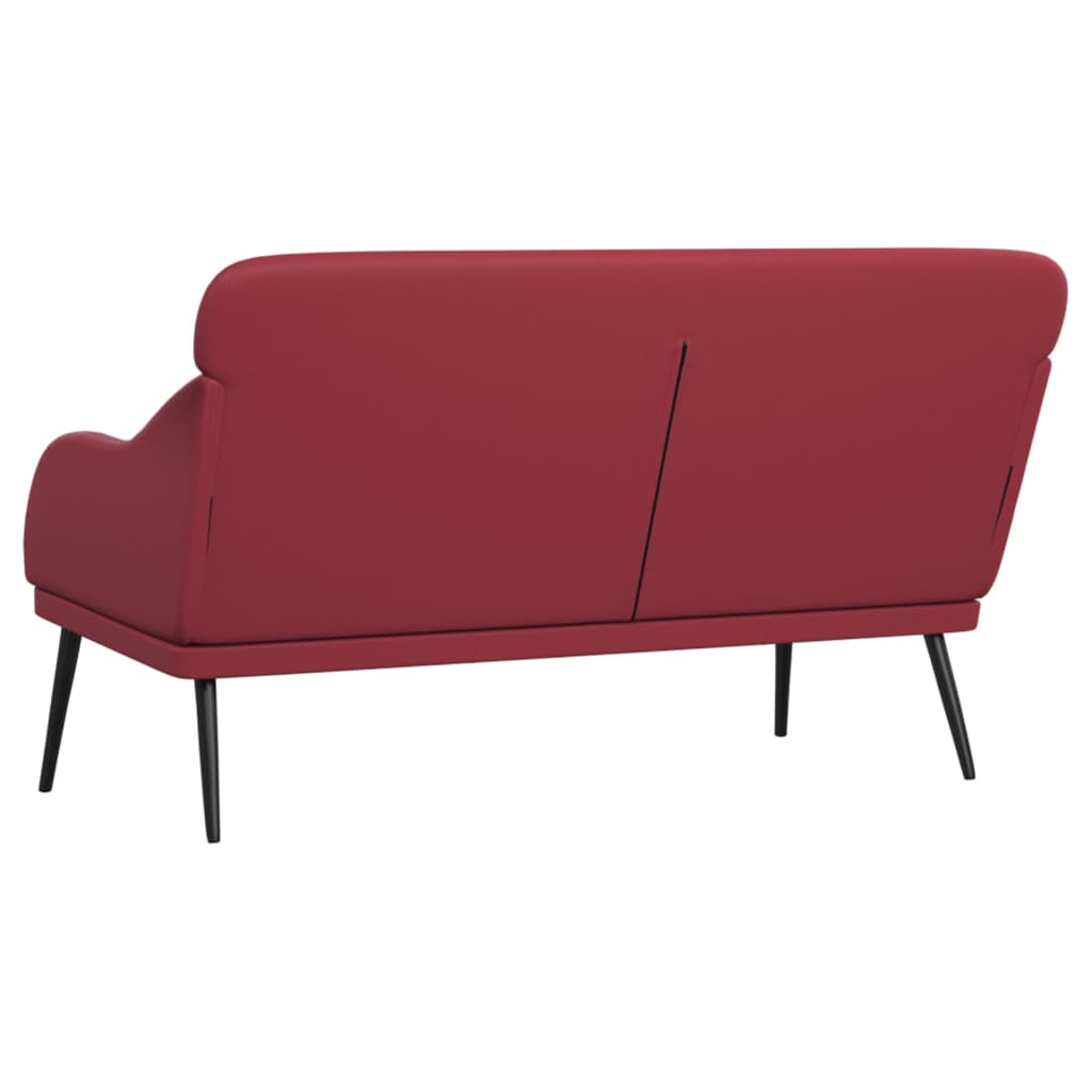 Banc Rouge bordeaux 110x76x80 cm Similicuir - XIOS