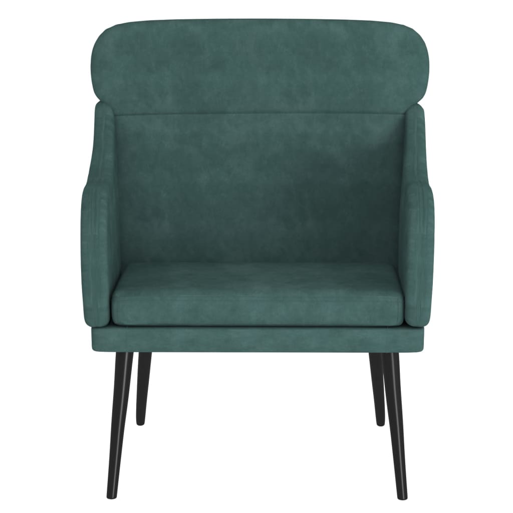 Fauteuil Vert foncé 63x76x80 cm Velours - XIOS