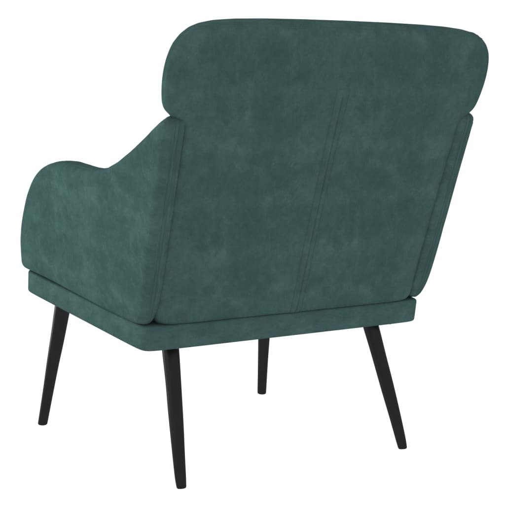 Fauteuil Vert foncé 63x76x80 cm Velours - XIOS