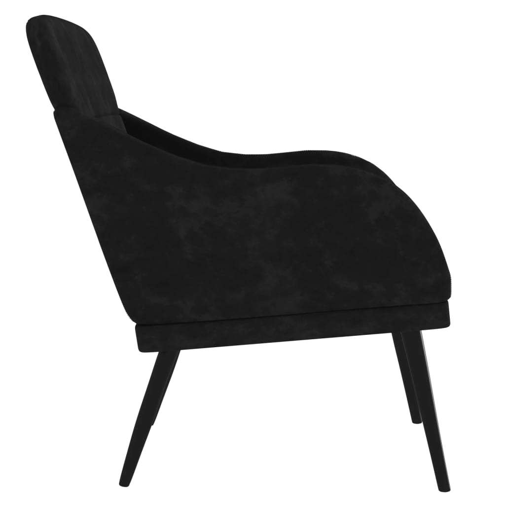Fauteuil Noir 63x76x80 cm Velours - XIOS