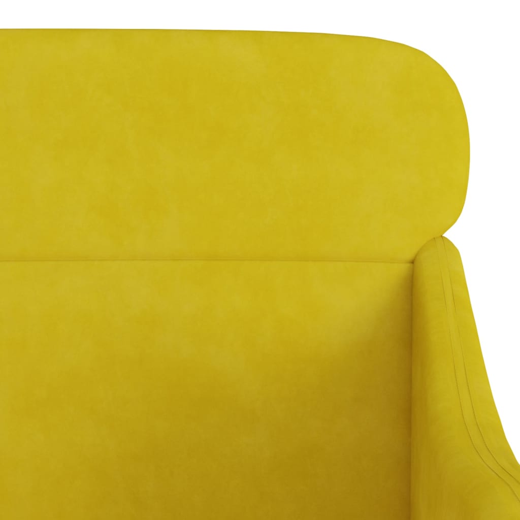 Fauteuil Jaune 63x76x80 cm Velours - XIOS