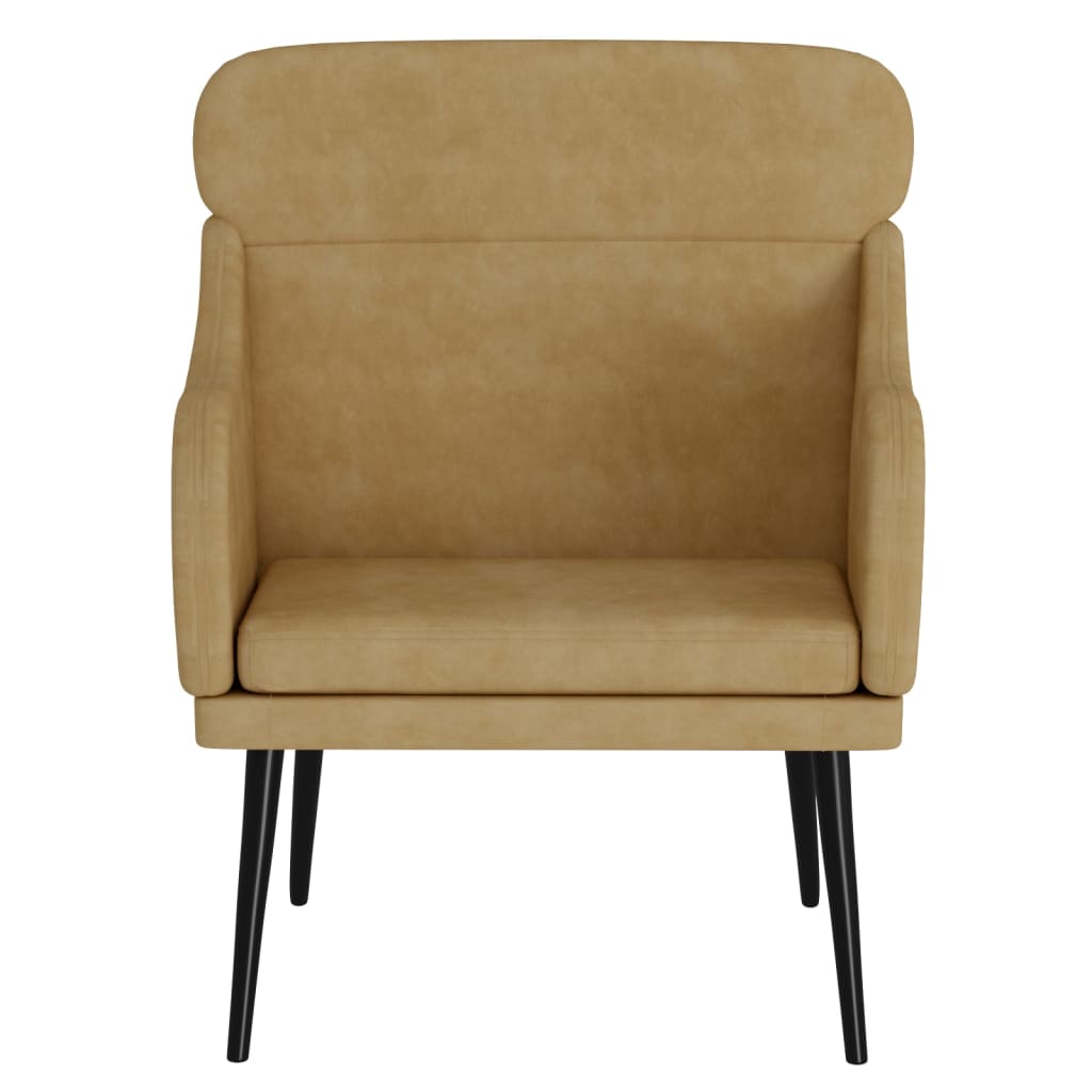 Fauteuil Marron 63x76x80 cm Velours - XIOS