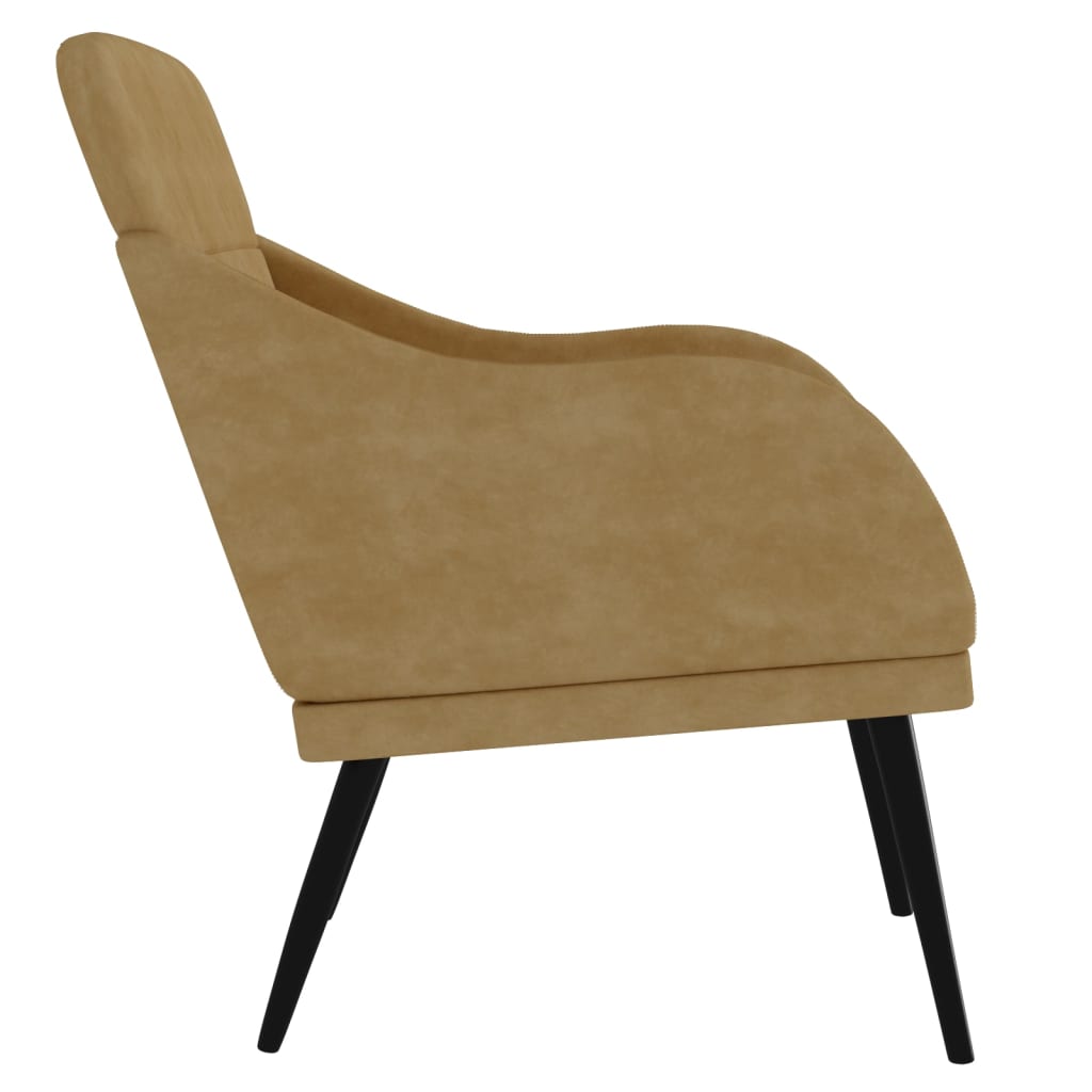 Fauteuil Marron 63x76x80 cm Velours - XIOS