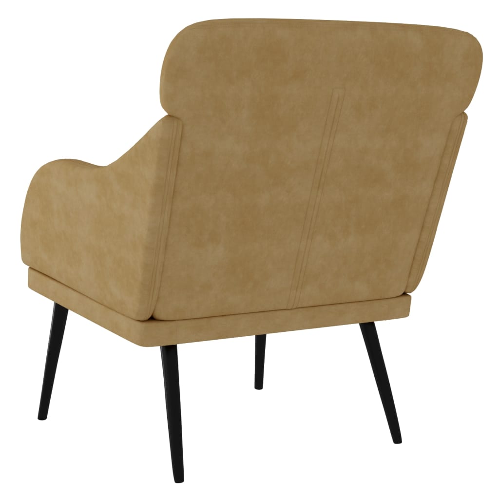 Fauteuil Marron 63x76x80 cm Velours - XIOS