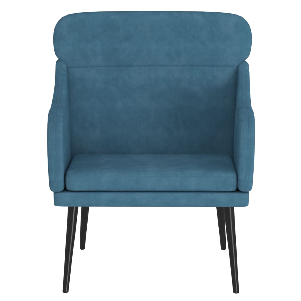Fauteuil Bleu 63x76x80 cm Velours - XIOS