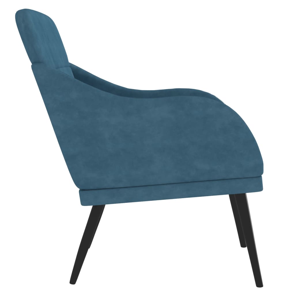 Fauteuil Bleu 63x76x80 cm Velours - XIOS