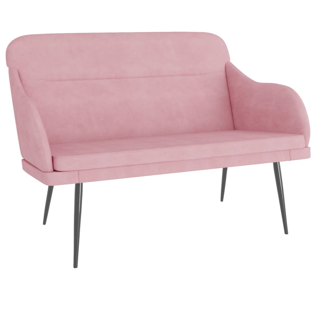 Banc Rose 110x76x80 cm Velours - XIOS