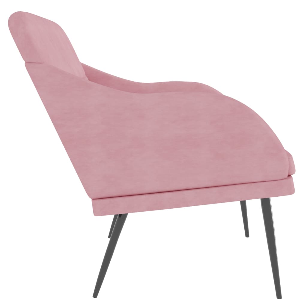 Banc Rose 110x76x80 cm Velours - XIOS