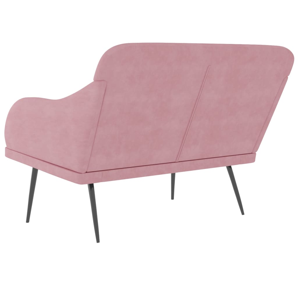 Banc Rose 110x76x80 cm Velours - XIOS