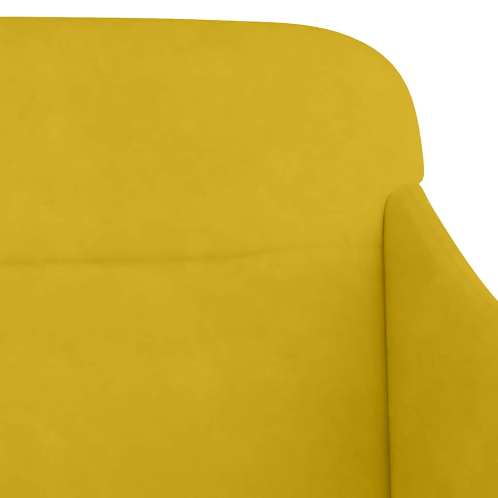 Banc Jaune 110x76x80 cm Velours - XIOS
