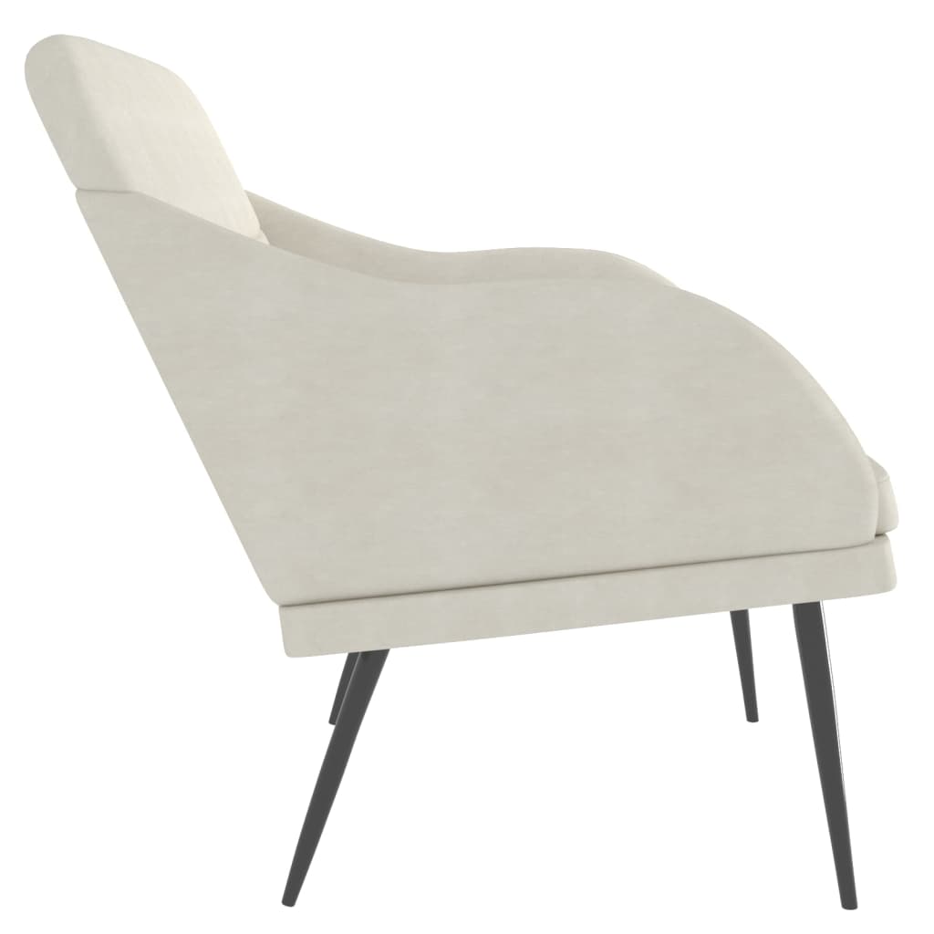 Banc Crème 110x76x80 cm Velours - XIOS