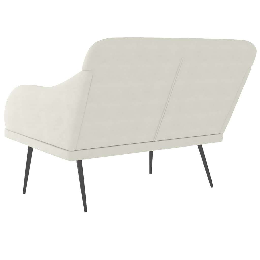 Banc Crème 110x76x80 cm Velours - XIOS