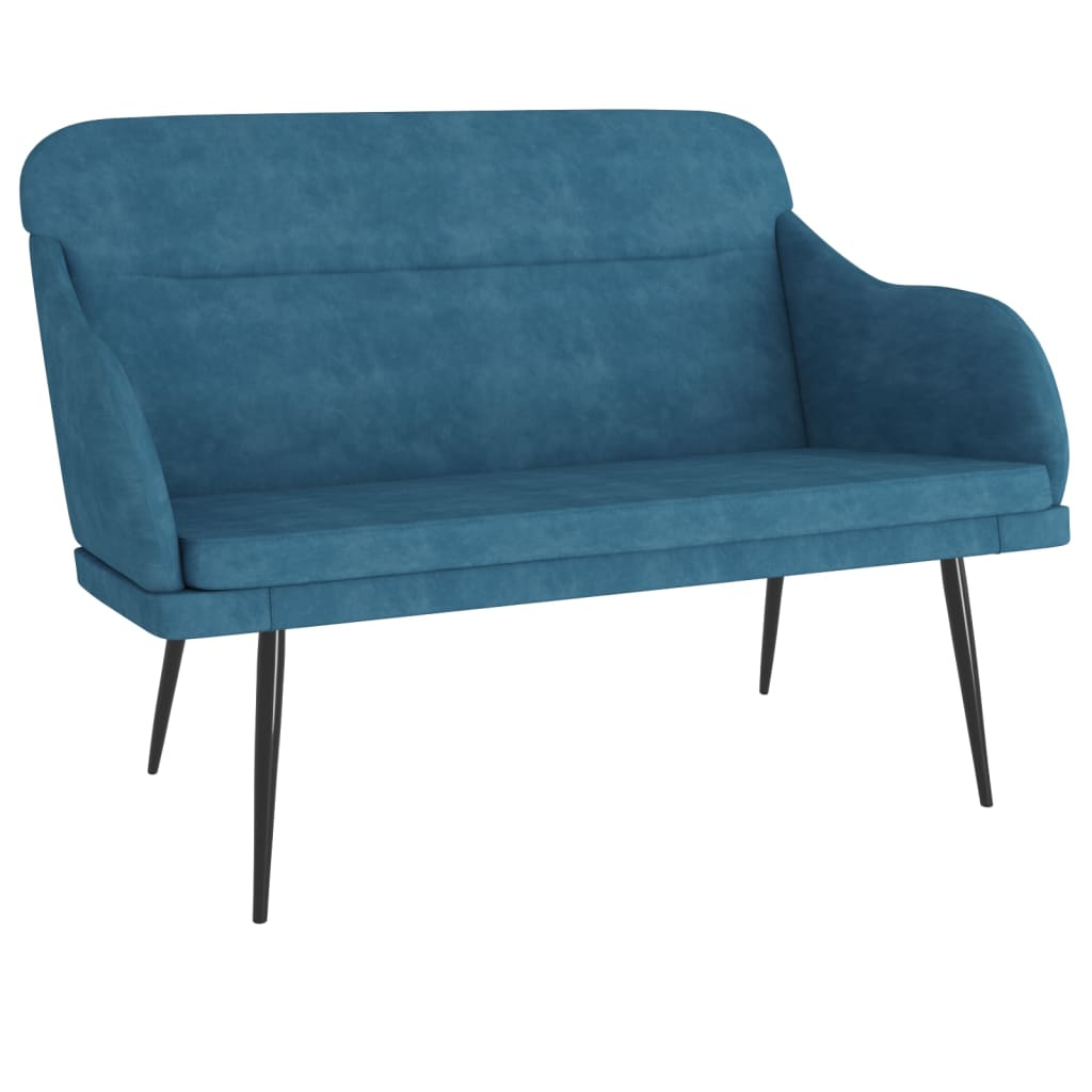 Banc Bleu 110x76x80 cm Velours - XIOS