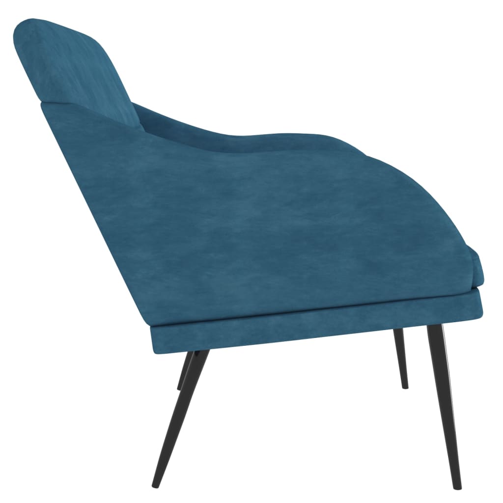 Banc Bleu 110x76x80 cm Velours - XIOS