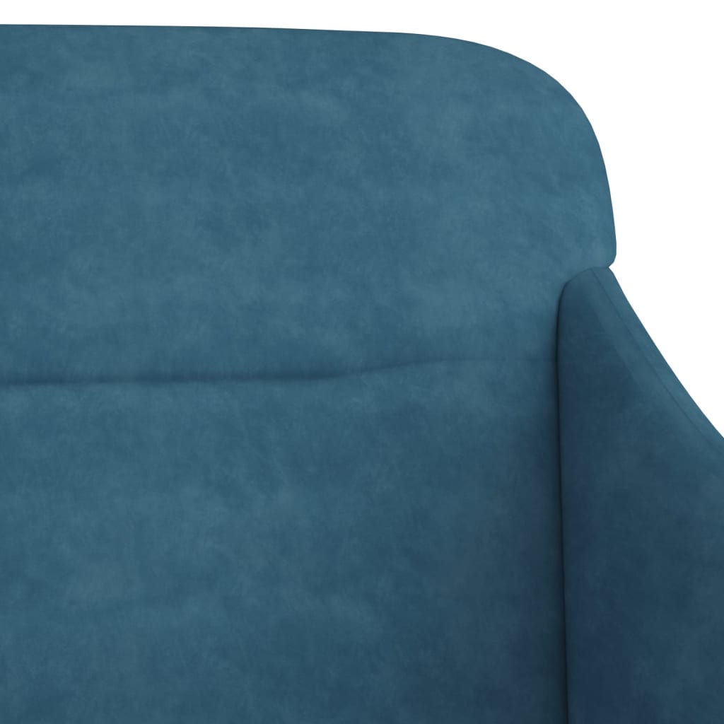 Banc Bleu 110x76x80 cm Velours - XIOS